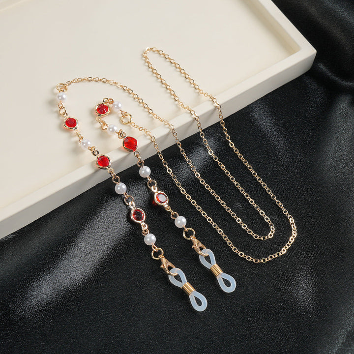Elegant Gemstone Eyewear Chain Kalsten
