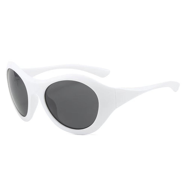 Ladies Fashion Oval Sunglasses with Transparent Frame Kalsten