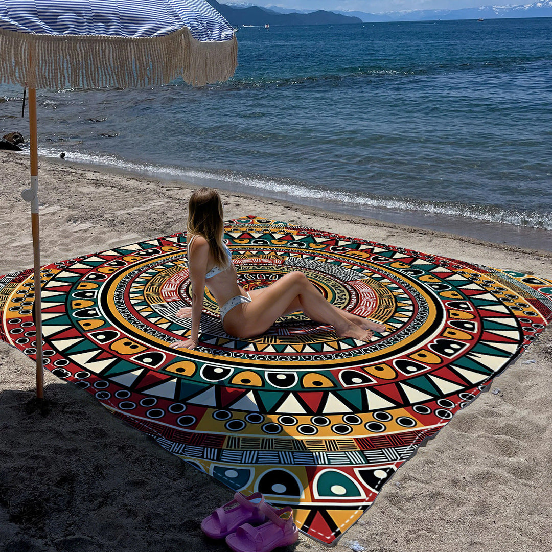 Mandala Design Beach Mat Kalsten