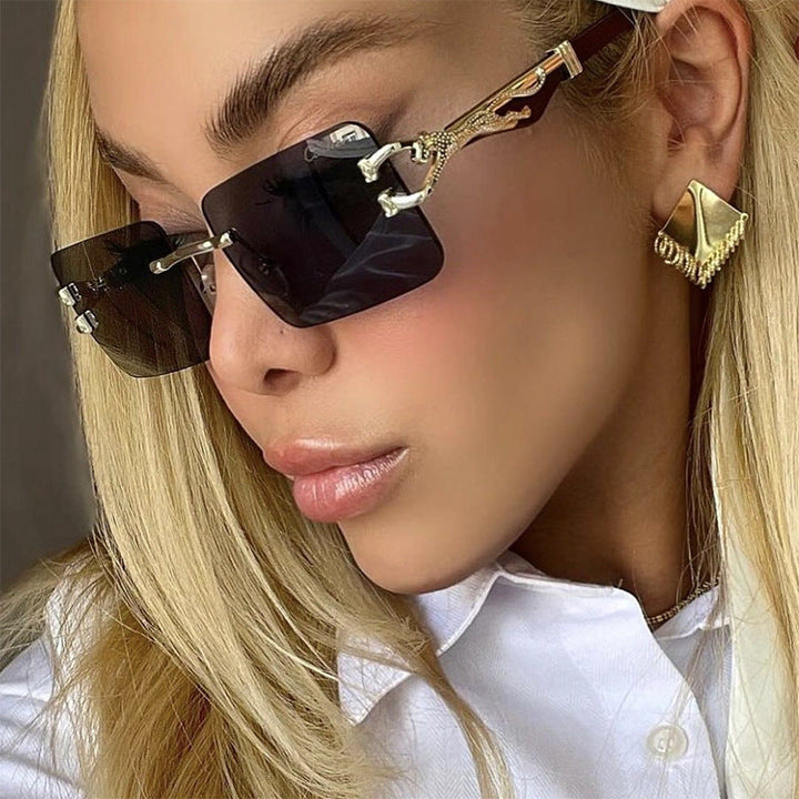 Ladies elegant square sunglasses with high-quality wooden frame Kalsten