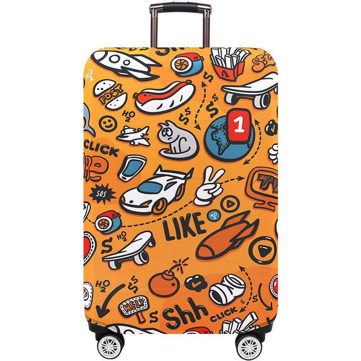Unisex hard shell trolley with eye-catching marble print, telescopic handle and impact-resistant construction Kalsten