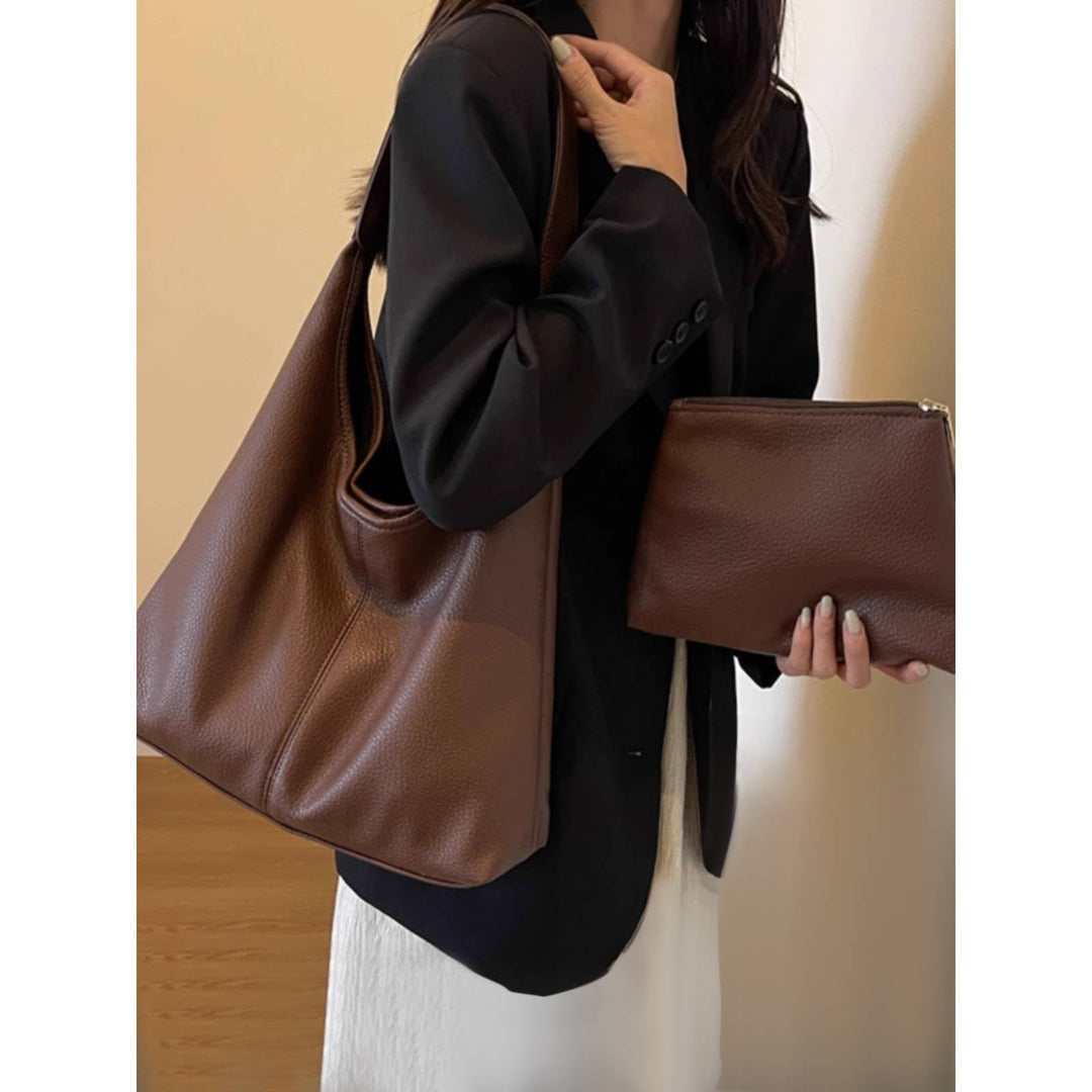 Elegant Soft Leather Hobo Bag Kalsten
