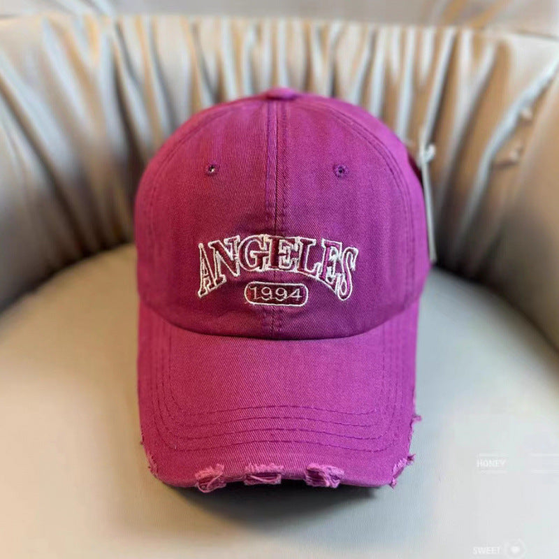 Women's Distressed Vintage-Style Adjustable Baseball Cap Kalsten