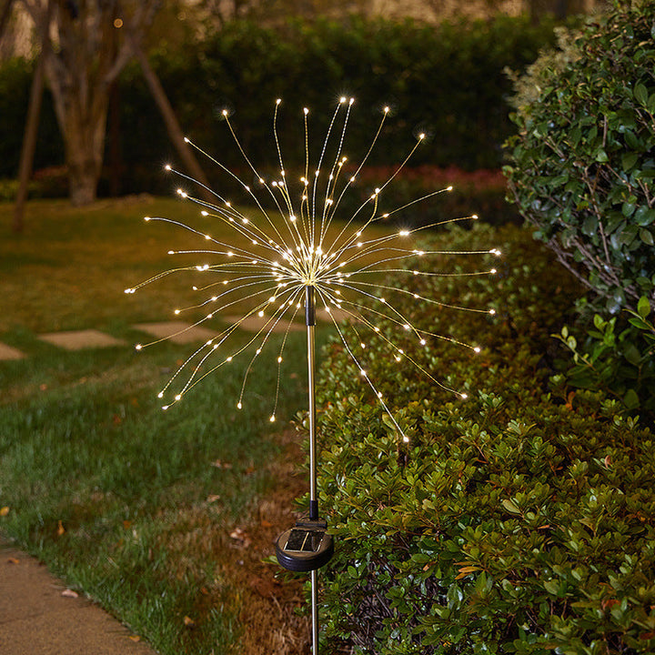 Solar LED Dandelion Garden Stake Lights With Flexible Multi-Head Stems And Integrated Solar Panel Kalsten
