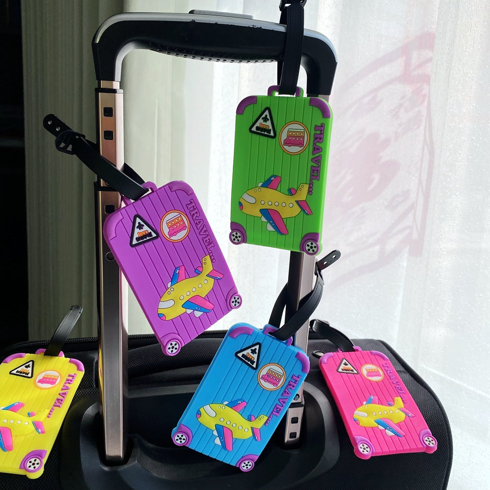Cartoon Airplane-Themed Luggage Tag Kalsten