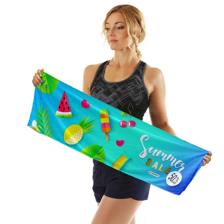 Sporty microfiber cloth with vibrant summer design Kalsten