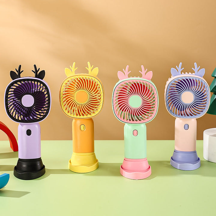 Unisex Portable Hand Fan with Animal Horns Kalsten