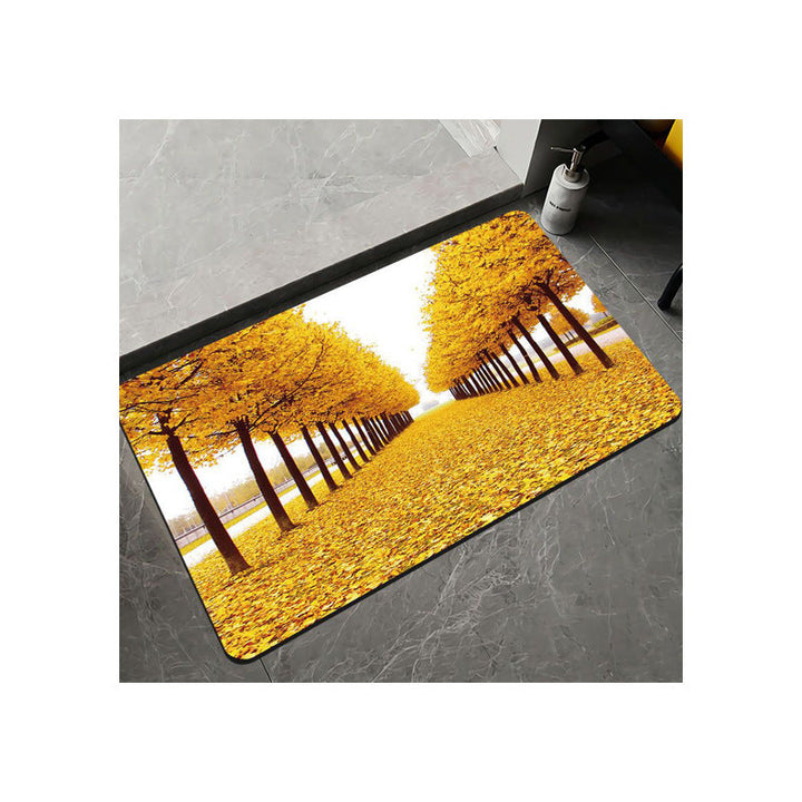 Elegant Floral Design Bath Mat Kalsten
