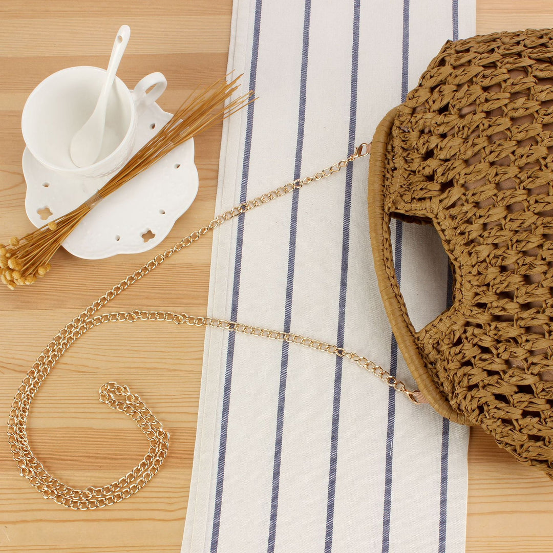 Braided handbag with elegant chain strap Kalsten