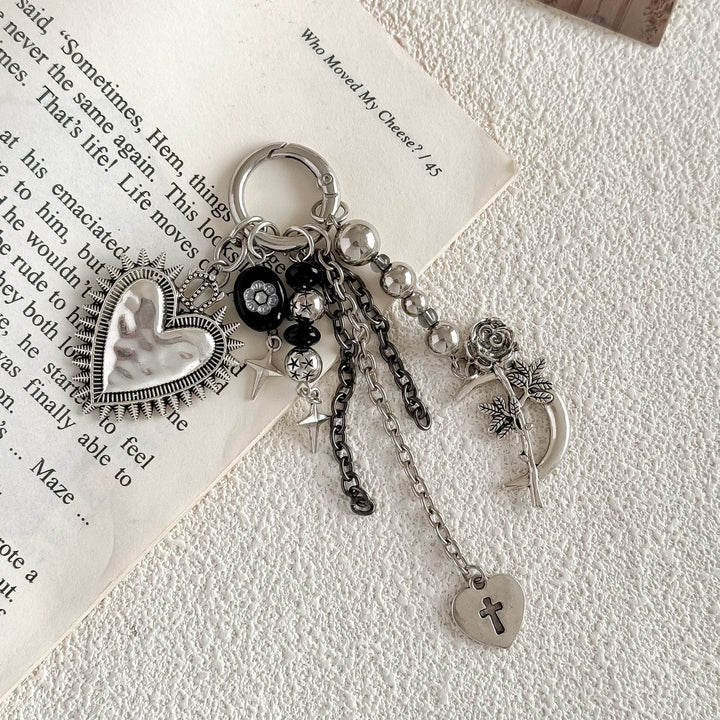 Keychain with heart and floral motif Kalsten