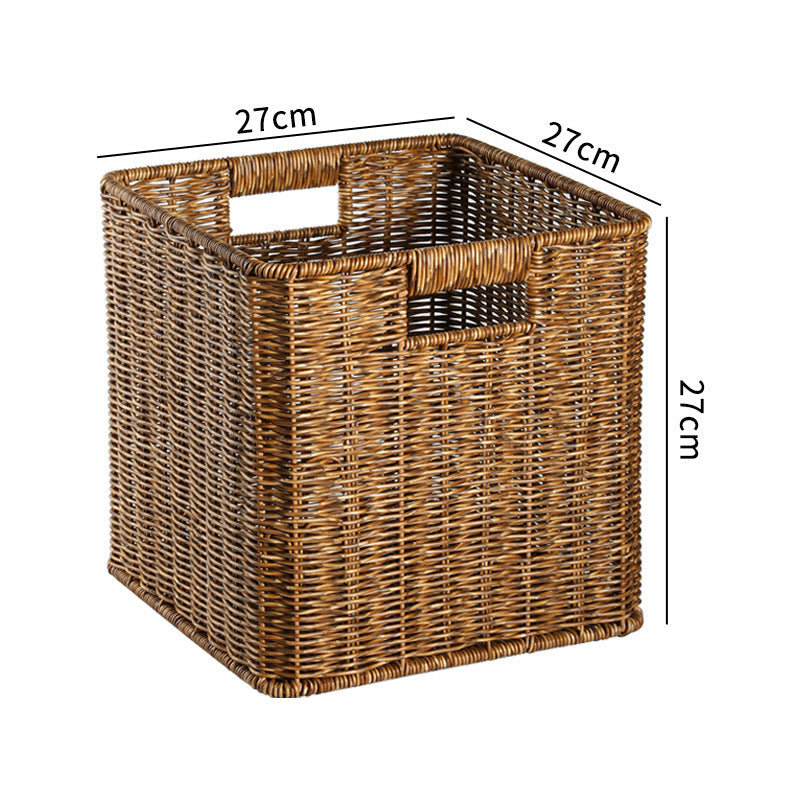 Handcrafted Rectangular Wicker Storage Bin Kalsten