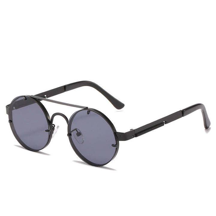 Women's round designer sunglasses with innovative metal frame and protective lenses Kalsten