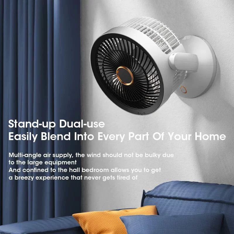 Unisex one size compact oscillating table fan with adjustable tilt angle, quiet brushless motor and USB charging Kalsten