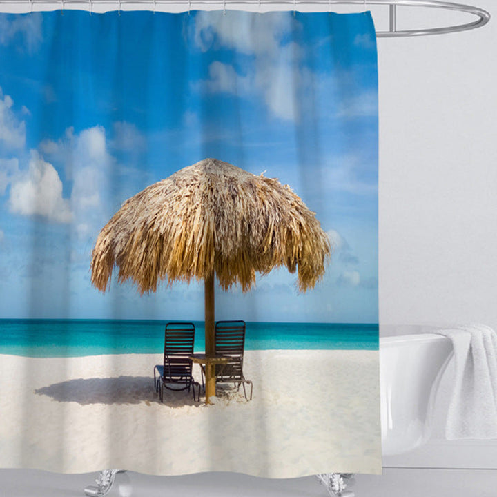 Beach-Themed Shower Curtain Kalsten