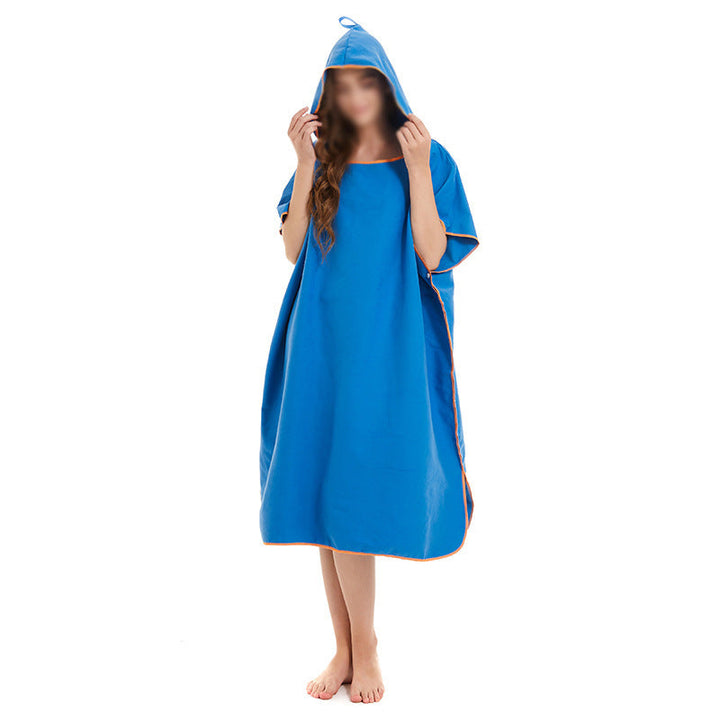 Women's Hooded Poncho made of soft Microfiber Fabric Kalsten