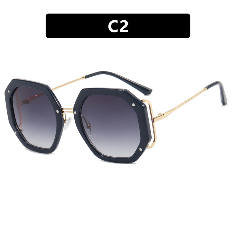 Ladies stylish octagonal sunglasses with UV protection and elegant frame Kalsten