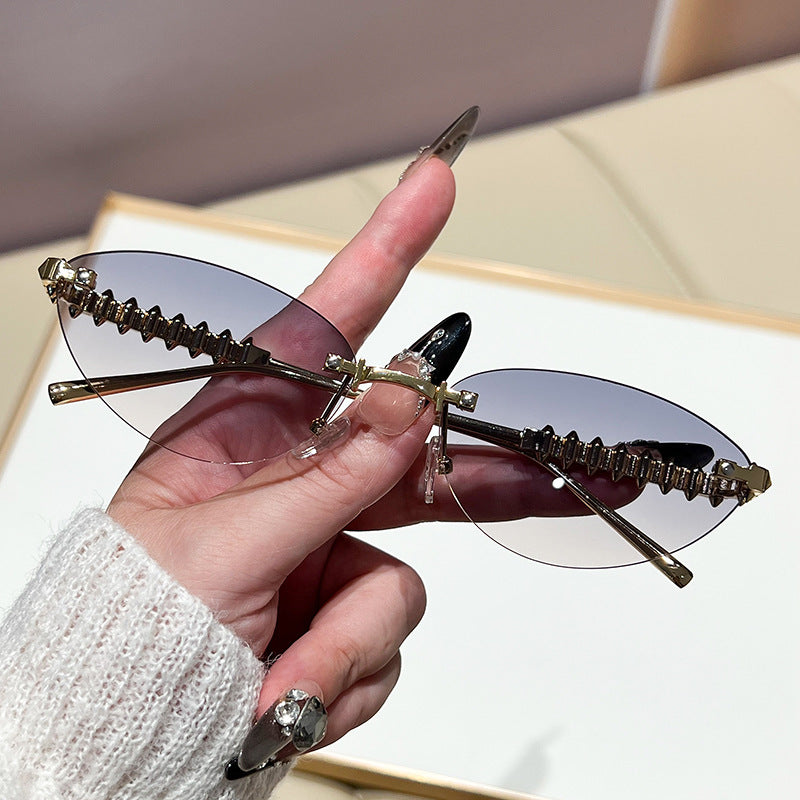 Women's fashionable glasses with elegant golden frame Kalsten