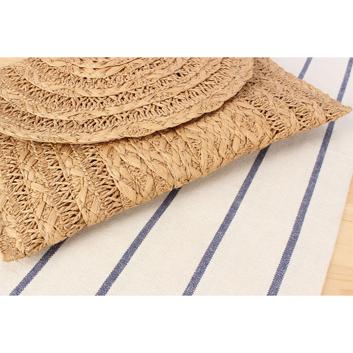 Shoulder bag made of braided straw with structured design Kalsten
