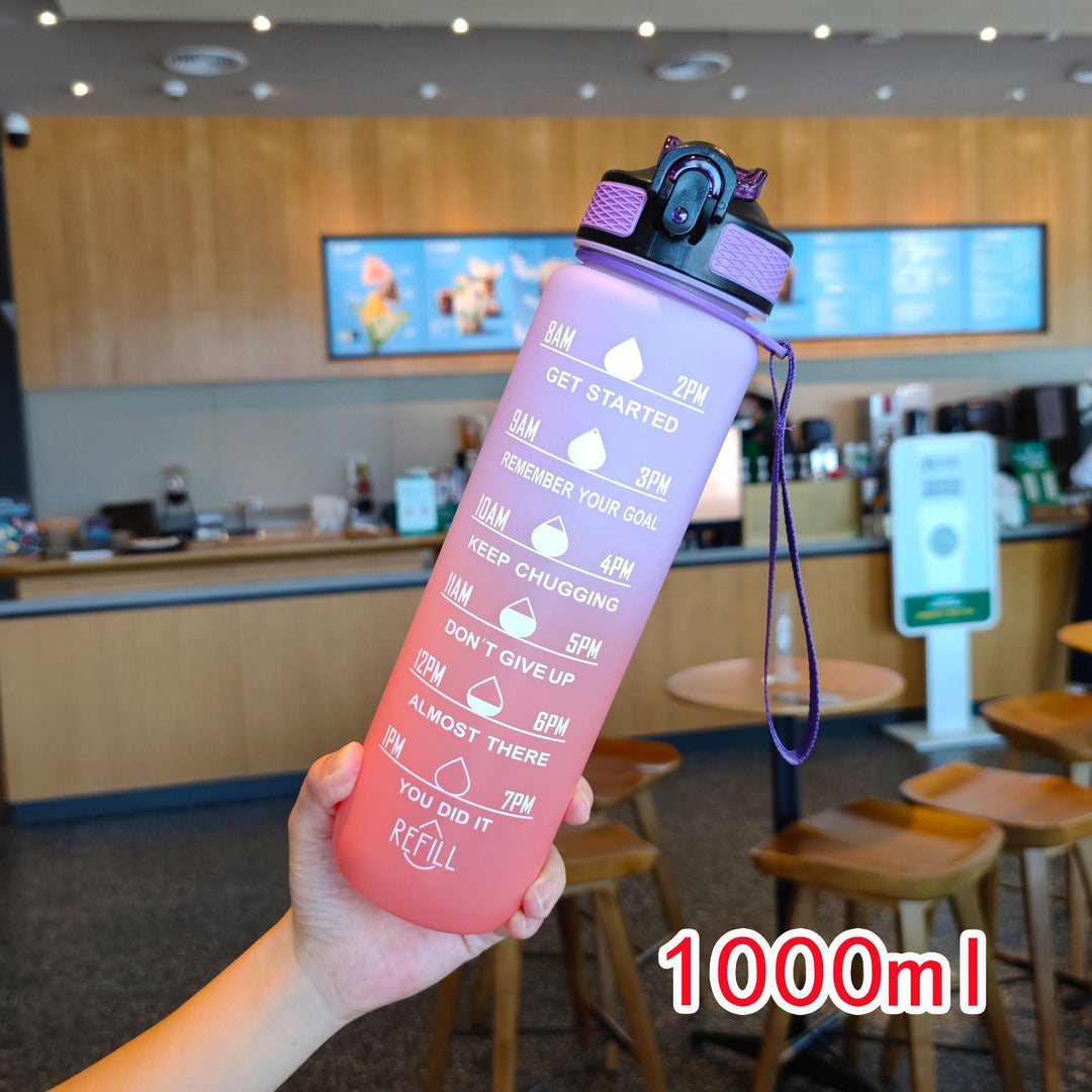 Ladies motivating water bottle with time markings Kalsten