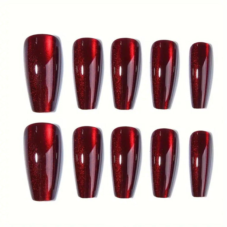 High-Gloss Almond-Shaped Press-On Nail Set Kalsten