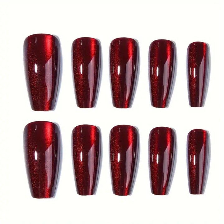 High-Gloss Almond-Shaped Press-On Nail Set Kalsten
