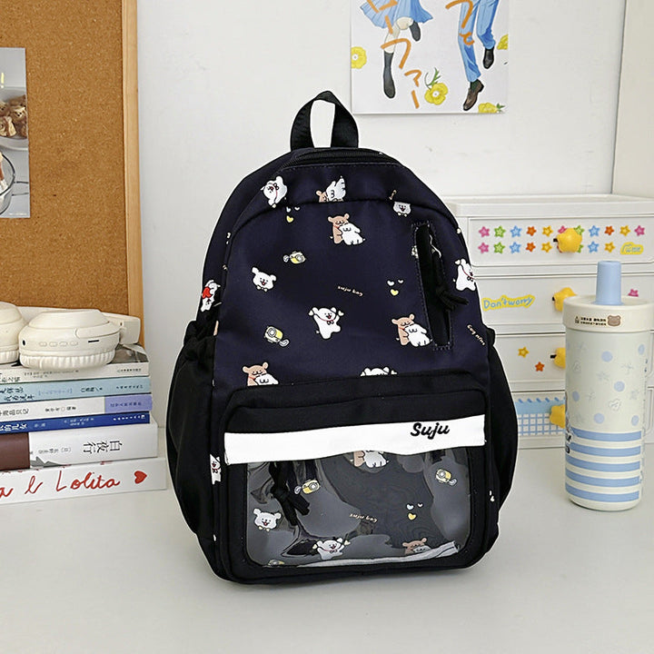 Cute Cartoon-Themed Multi-Pocket School Backpack
