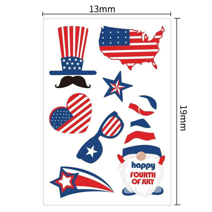 Unisex nan patriotic vinyl sticker set with American flag designs and removable designs Kalsten