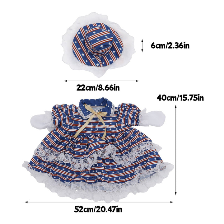 Unisex decorative fabric gander with patriotic costume and removable top hat Kalsten