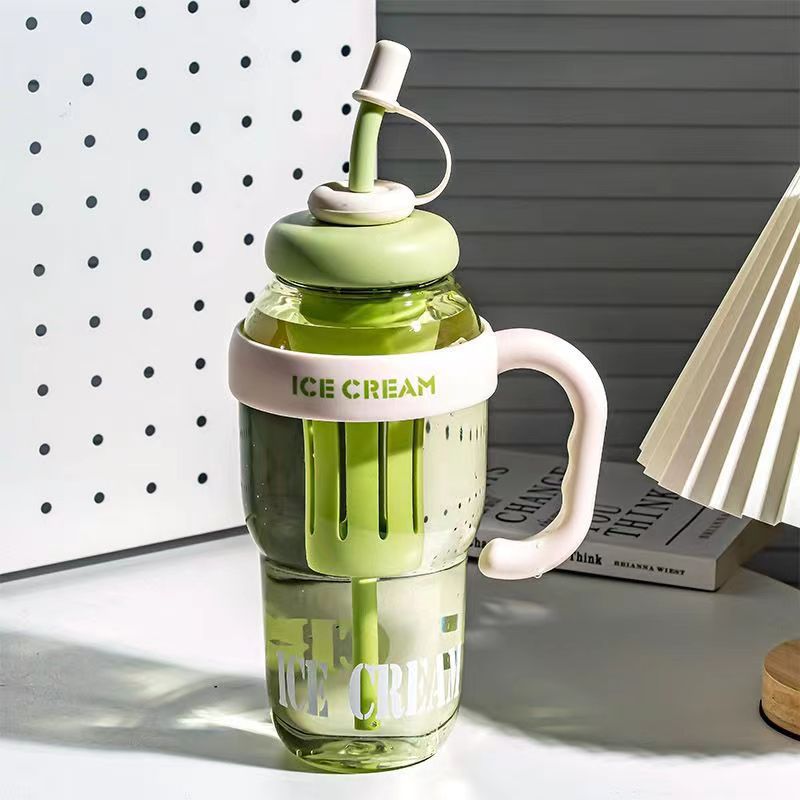 Women's multifunctional drinking container with integrated straw and sieve cup Kalsten