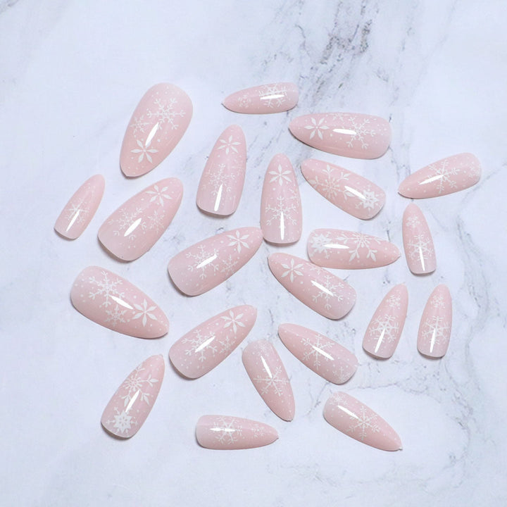 Frosted Snowflake Press-On Nail Set Kalsten
