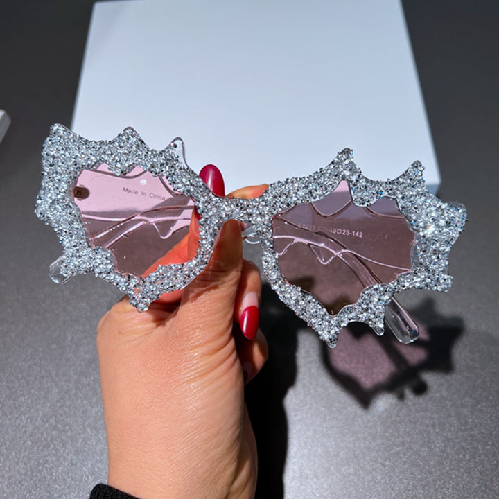 Ladies creative sunglasses in an extravagant design with glitter embellishments Kalsten