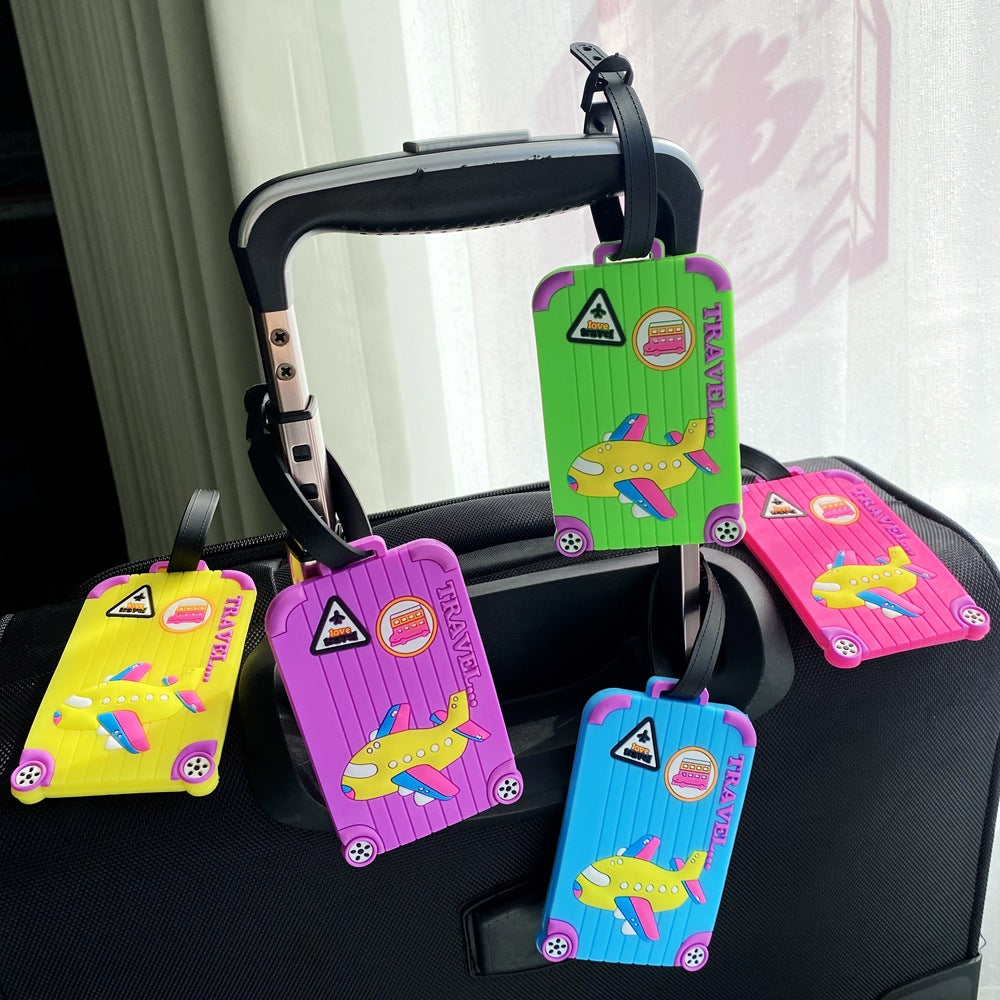 Cartoon Airplane-Themed Luggage Tag Kalsten