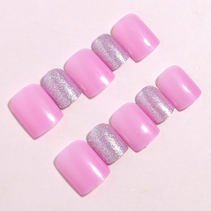 Decorative Press-On Nail Set with Glitter Accents Kalsten