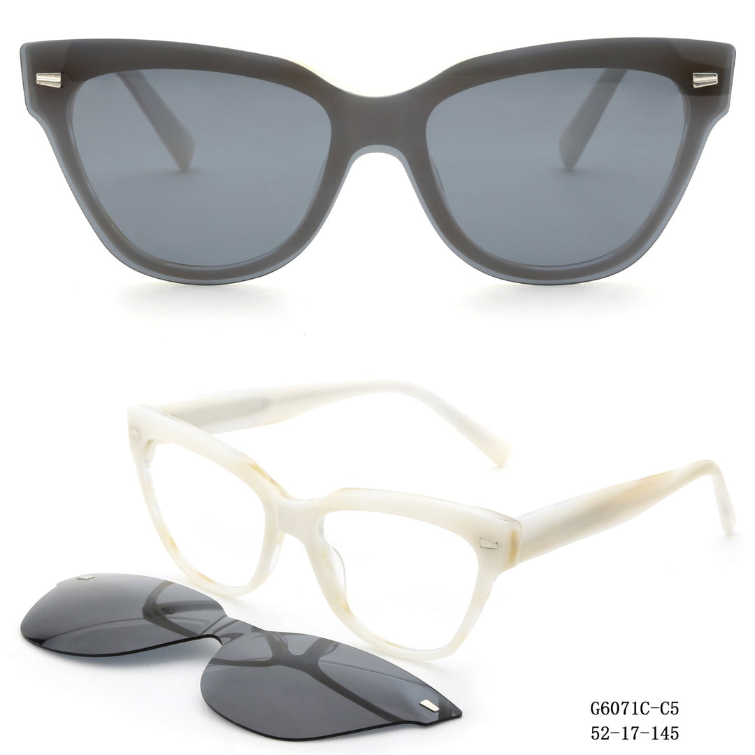 Ladies fashionable Cat-Eye sunglasses with removable lenses Kalsten