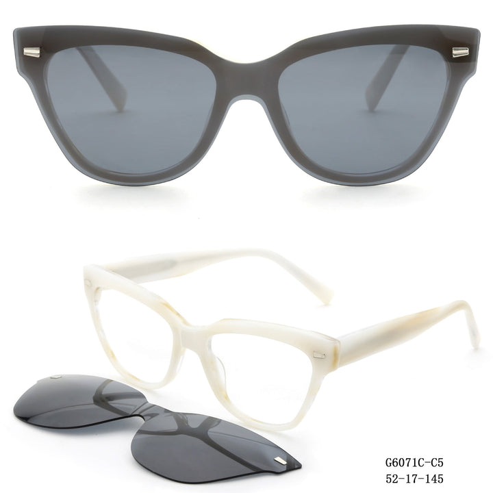 Ladies fashionable Cat-Eye sunglasses with removable lenses Kalsten