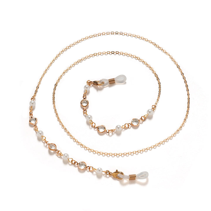 Elegant Pearl and Amethyst Eyewear Chain kalsten