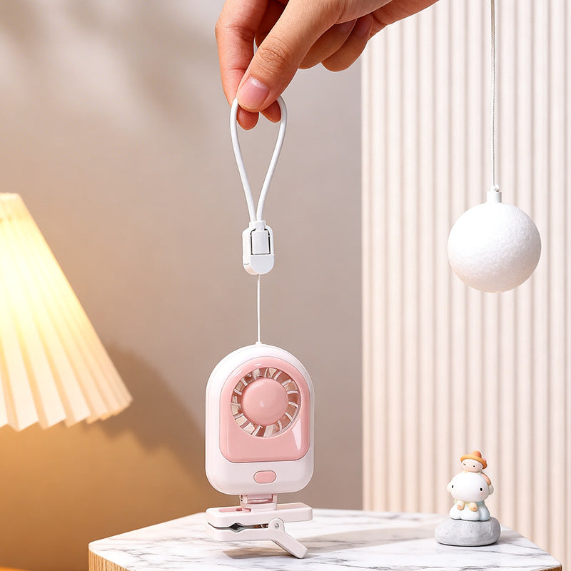 Ladies portable clip fan with USB connection and flexible adjustable tilt angle Kalsten