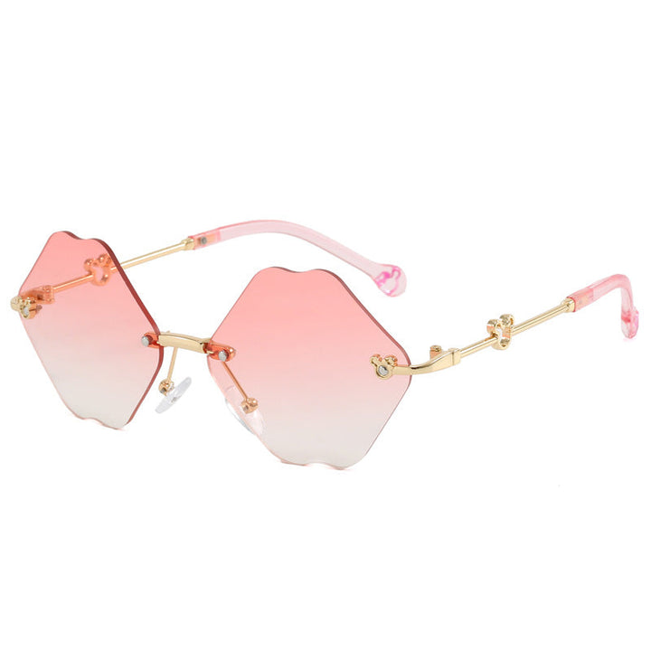 Ladies geometric oversized sunglasses with detailed, luxurious frame Kalsten