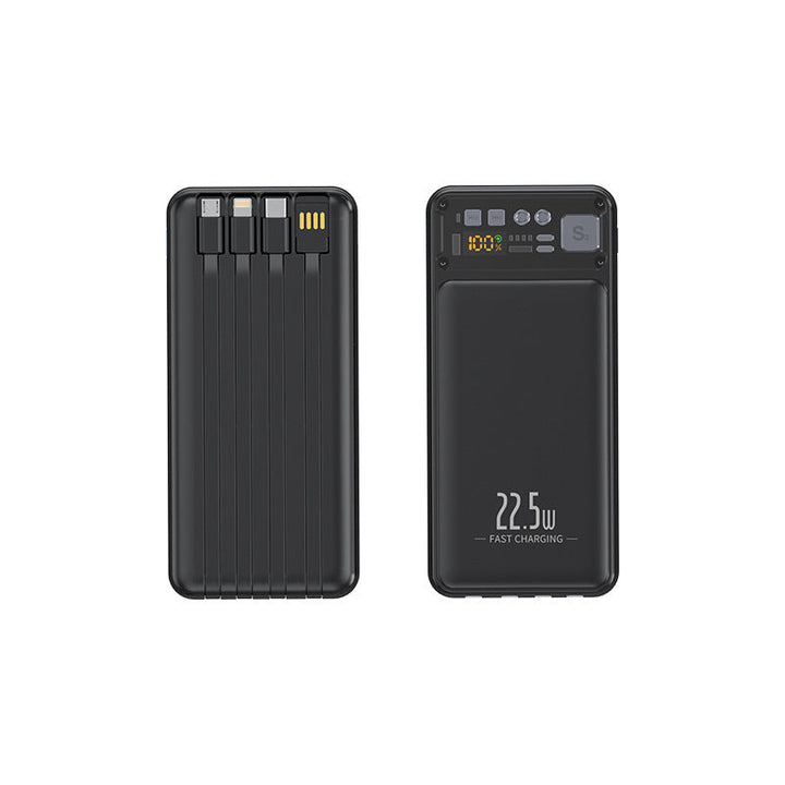 Power bank with integrated cable system and digital charging display Kalsten