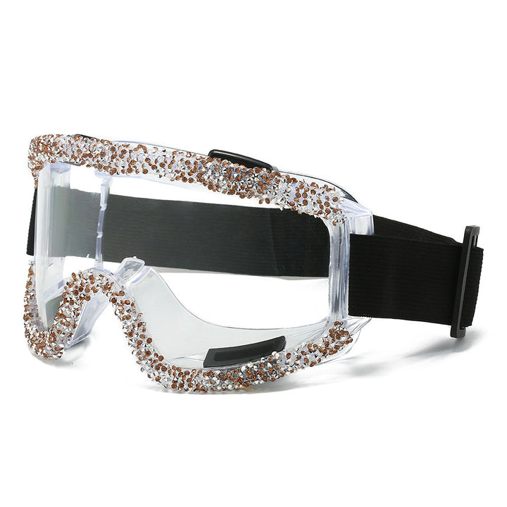 Women's glamorous ski goggles with sparkling decorative frame Kalsten
