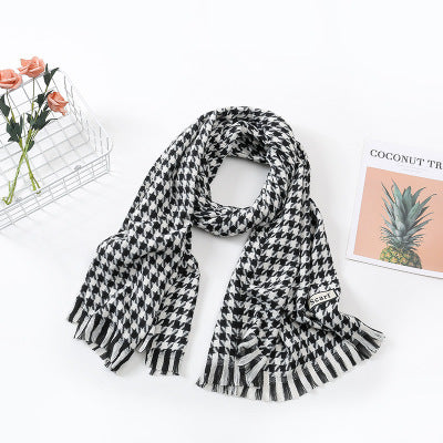 Women Checked Scarf made of Soft Material Kalsten