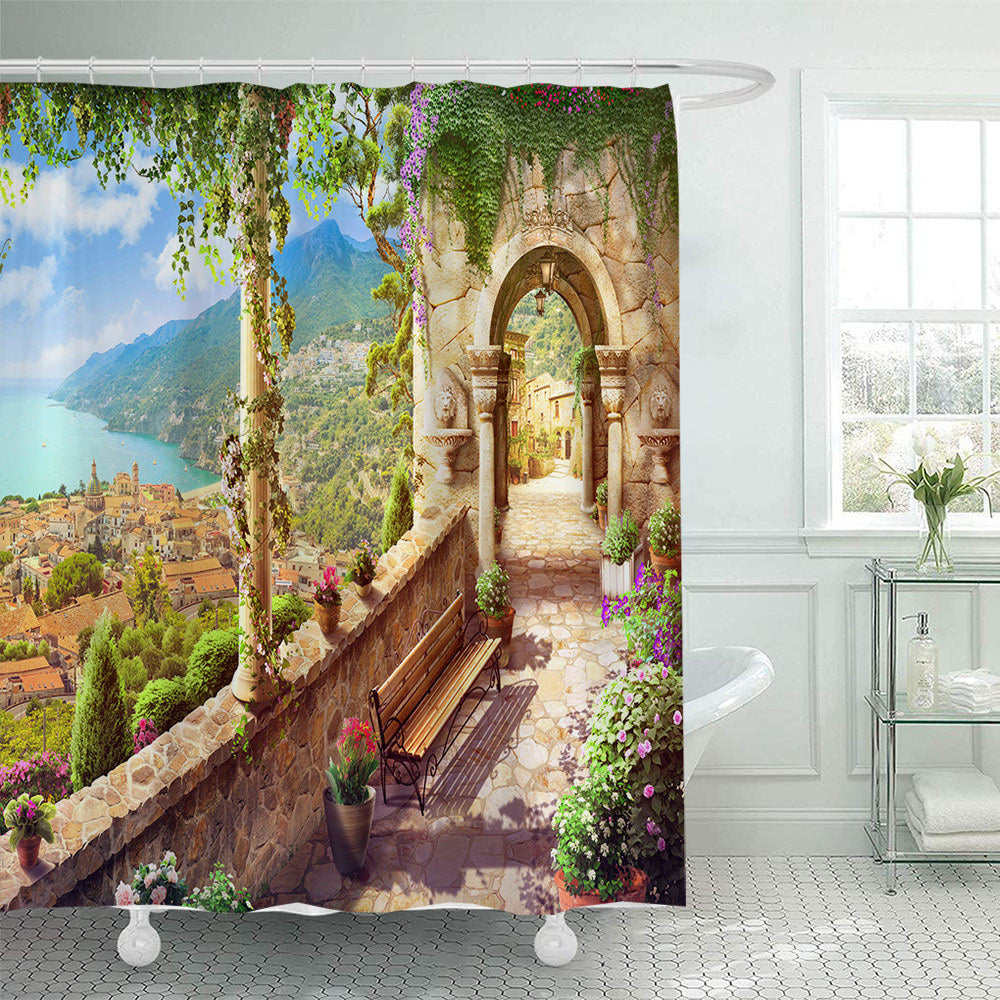 Floral Lane-Inspired Shower Curtain Kalsten
