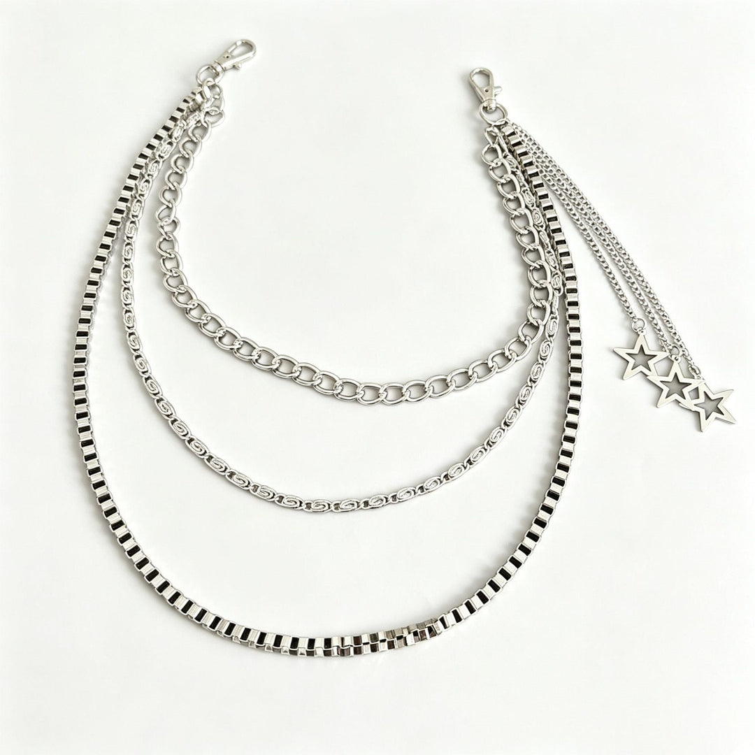 Fashionable chain belt with star pendants Kalsten