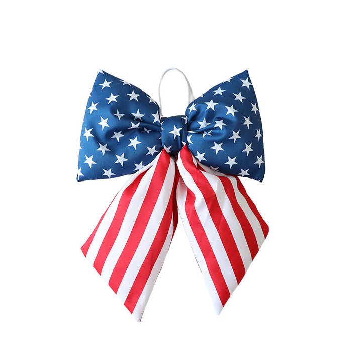 Ladies large patriotic hair bow with elastic band made of satin Kalsten