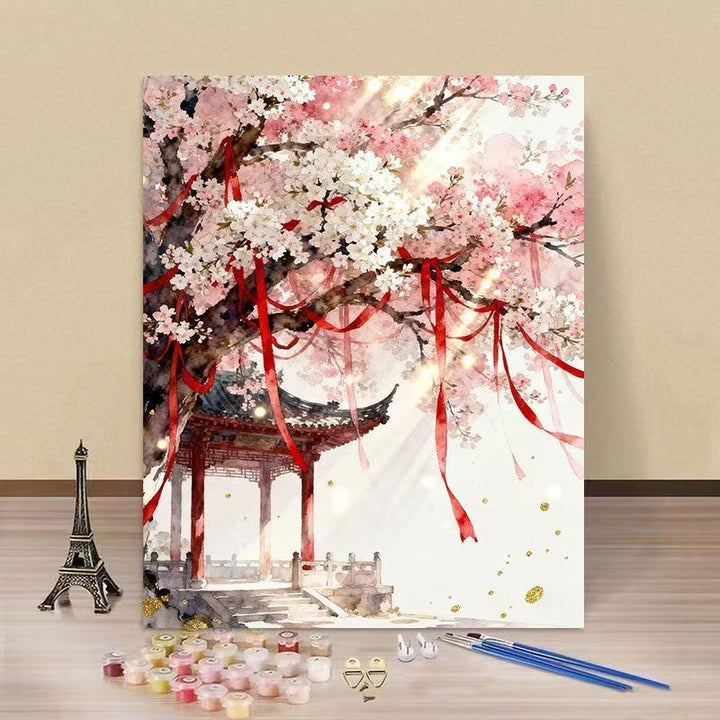 Cherry Blossom Scenic Paint by Numbers Kit Kalsten