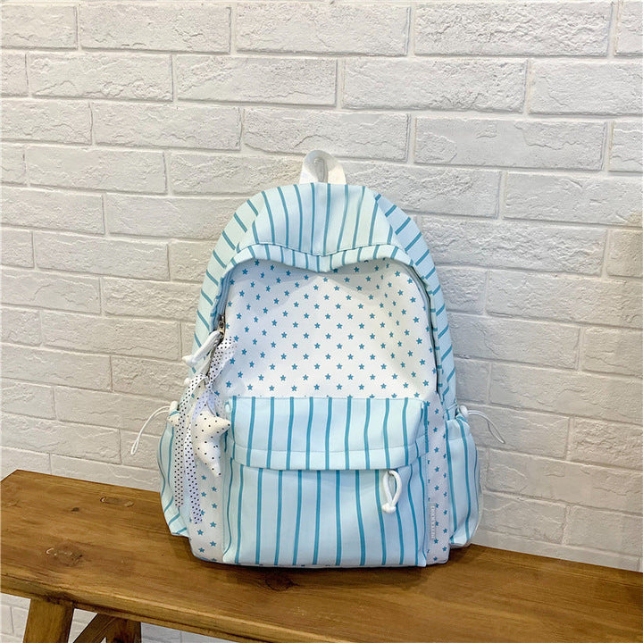 Cute Striped School Backpack