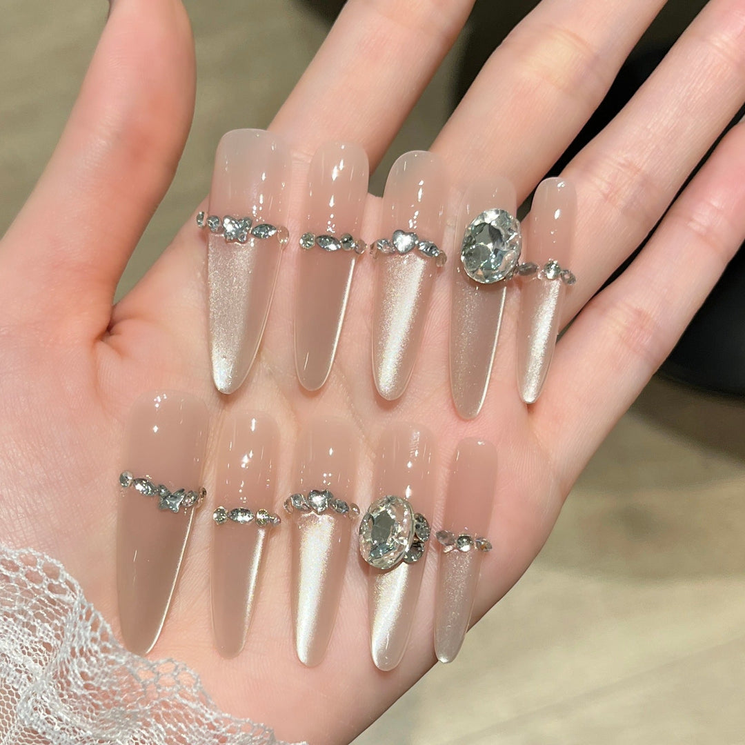 Luxury Rhinestone-Embellished Press-On Nail Set Kalsten