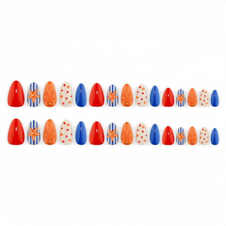 Artificial nails in playful summer design Kalsten