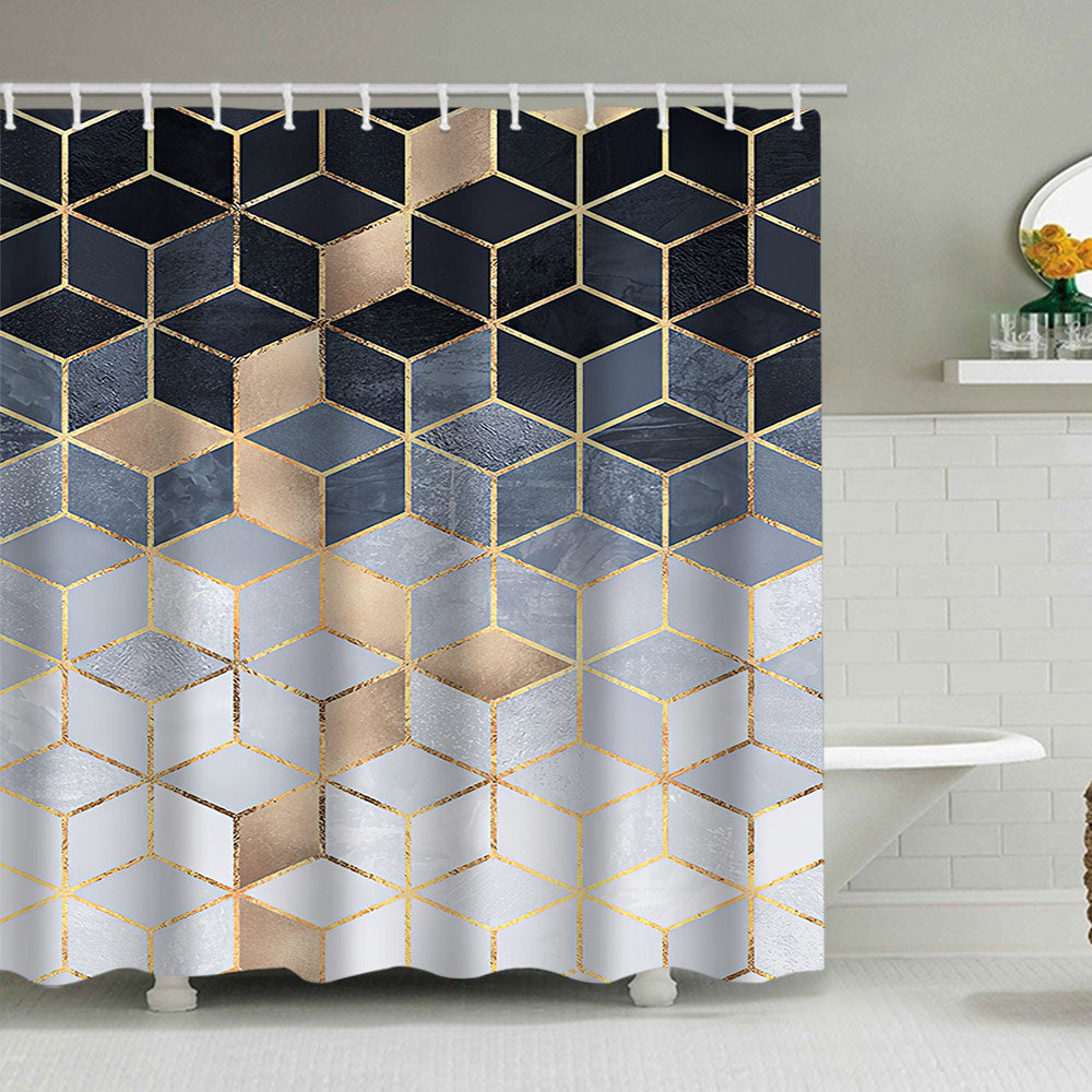 Textured Mosaic Pattern Shower Curtain Kalsten
