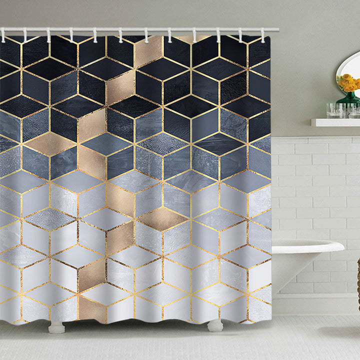 Textured Mosaic Pattern Shower Curtain Kalsten